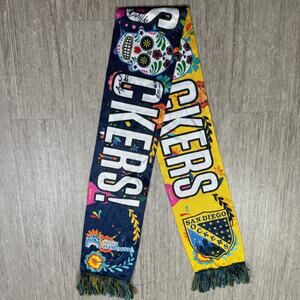San Diego Sockers Signed Soccer Scarf Day of The Dead Dias De Los Muertos #9